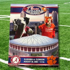 2008 Chick fil A Kickoff Program Alabama vs Clemson Tigers Julio Jones 1st Game